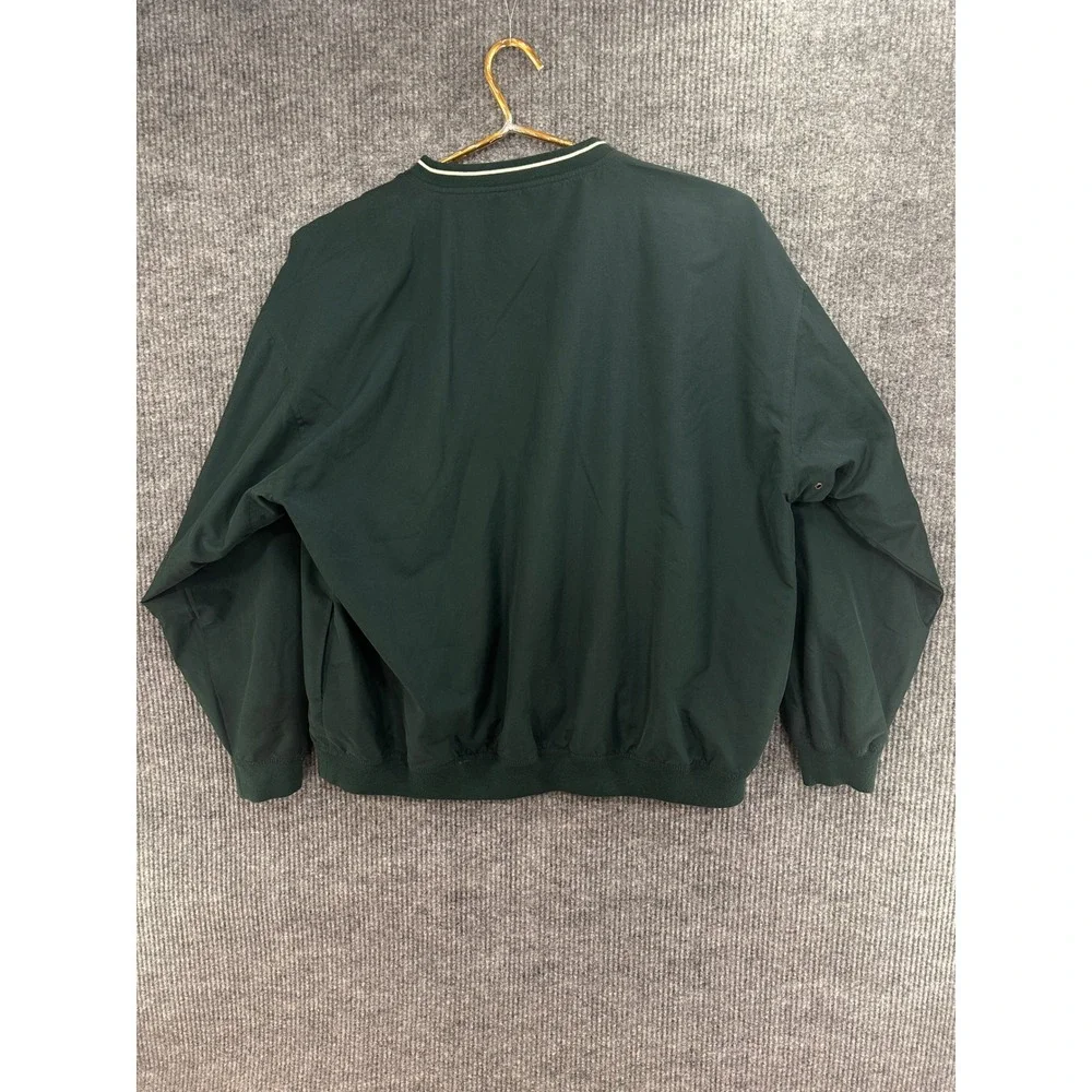 Five Star Windbreaker Pullover Mens XXL Green Excellent V-Neck Golf Windshirt
